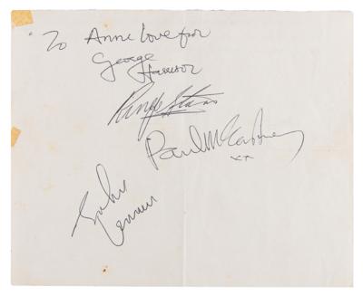 Lot #5005 Beatles Signatures (Obtained at London’s Aeolian Hall on November 25, 1964 - The Band’s Final BBC Radio Saturday Club Performance) - Image 1