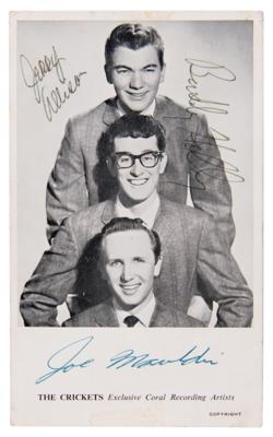 Lot #5133 Buddy Holly and the Crickets Signed Coral Records Promotional Card - Image 1