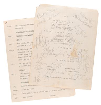 Lot #5137 Hank Williams and Grand Ole Opry Stars Signed Script - Image 1
