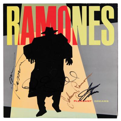 Lot #5209 Ramones Signed Album - Pleasant Dreams