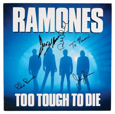 Lot #5210 Ramones Signed Album - Too Tough to Die