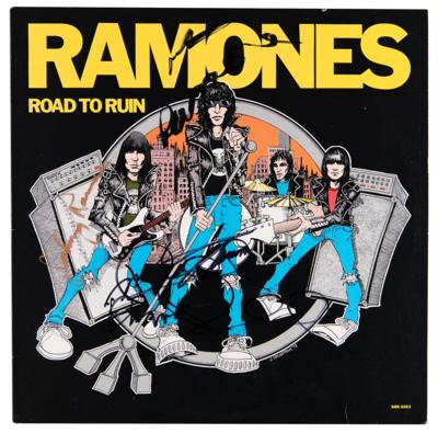 Lot #5214 Ramones Signed Album - Road to Ruin