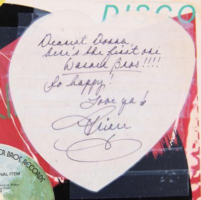 Lot #5277 Prince Autograph Note Signed on 'Soft and Wet' Promotional Single Album - "Here's the first one, Warner Bros!!!!" - Image 2