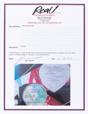 Lot #5277 Prince Autograph Note Signed on 'Soft and Wet' Promotional Single Album - "Here's the first one, Warner Bros!!!!" - Image 5