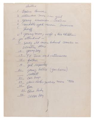 Lot #5099 Jim Morrison Original Script for 'The Hitchiker' - Image 12