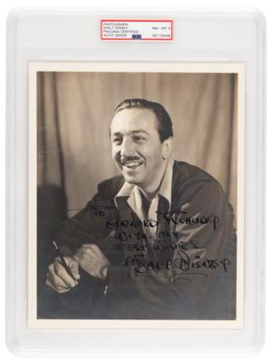 Lot #587 Walt Disney Signed Photograph - PSA NM-MT 8 - Image 1