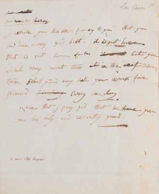 Lot #415 Napoleon Rare Handwritten Letter in English to Emmanuel, comte de Las Cases (One of Three Known) - Image 2