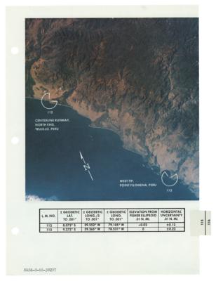 Lot #546 Apollo 9 Photo Map Checklist Page [Attested as Flown by Richard Garner] - Image 1