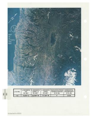 Lot #546 Apollo 9 Photo Map Checklist Page [Attested as Flown by Richard Garner] - Image 2