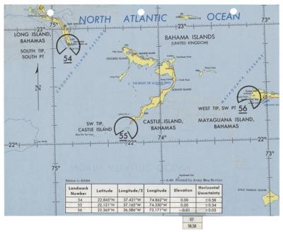 Lot #547 Apollo 9 Landmark Map Checklist Page [Attested as Flown by Richard Garner] - Image 2