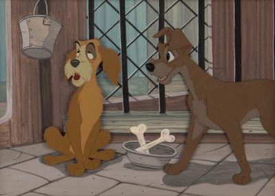 Lot #605 Tramp and Toughy production cels from Lady and the Tramp - Image 1