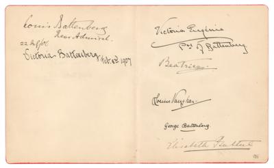 Lot #251 Battenberg Royal Family Signatures
