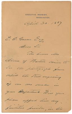 Lot #60 Grover Cleveland Autograph Letter Signed