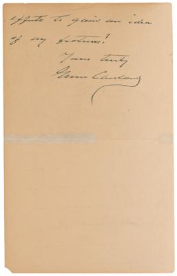 Lot #60 Grover Cleveland Autograph Letter Signed as President - Image 2