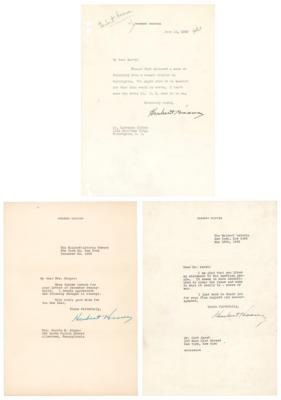 Lot #97 Herbert Hoover (3) Typed Letters Signed