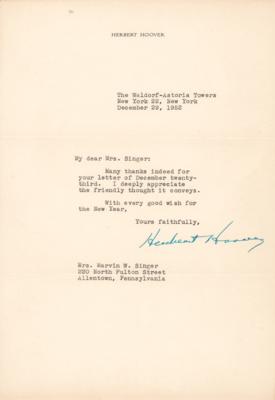 Lot #97 Herbert Hoover (3) Typed Letters Signed - Image 3