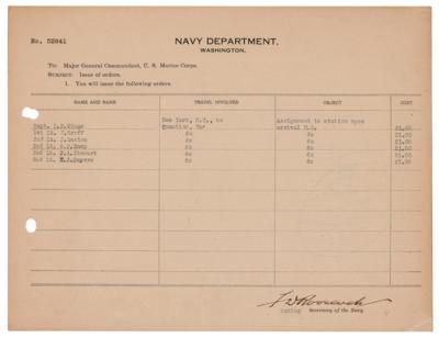 Lot #147 Franklin D. Roosevelt Document Signed as