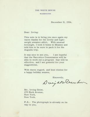 Lot #69 Dwight D. Eisenhower Typed Letter Signed