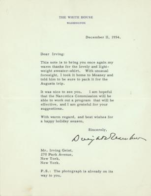 Lot #69 Dwight D. Eisenhower Typed Letter Signed as President - Image 1