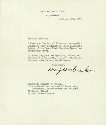 Lot #70 Dwight D. Eisenhower Typed Letter Signed