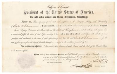 Lot #19 U. S. Grant Document Signed as President
