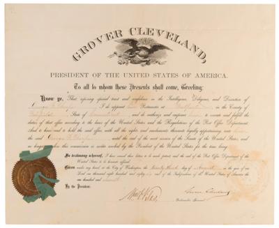 Lot #58 Grover Cleveland Document Signed as