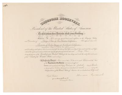 Lot #21 Theodore Roosevelt Document Signed as