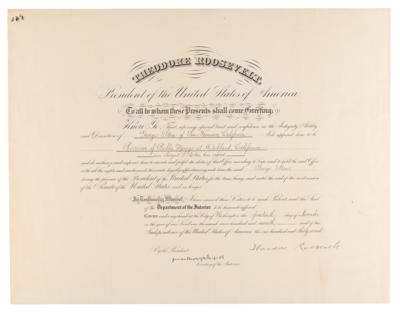 Lot #21 Theodore Roosevelt Document Signed as President - Image 1