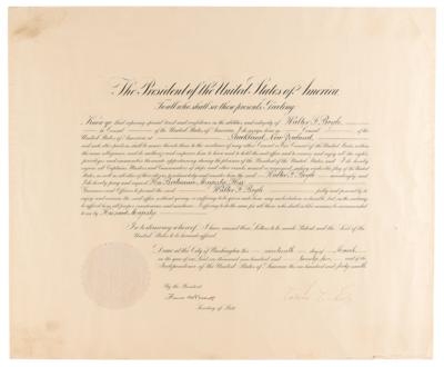 Lot #68 Calvin Coolidge Document Signed as