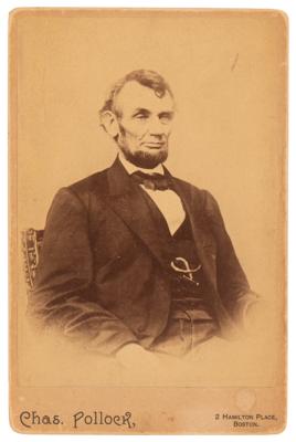 Lot #108 Abraham Lincoln Cabinet Card Photograph