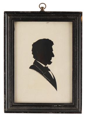 Lot #114 Abraham Lincoln Silhouette by Foster Brothers (1903) - Image 1