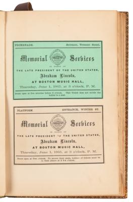 Lot #111 Abraham Lincoln: Eulogy by Charles Sumner, Extra-Illustrated with Tickets, Program, and Letters - Image 5