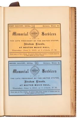 Lot #111 Abraham Lincoln: Eulogy by Charles Sumner, Extra-Illustrated with Tickets, Program, and Letters - Image 6