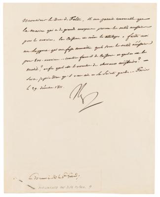 Lot #417 Napoleon Letter Signed, Requesting Tools for "800 workers" - Image 1