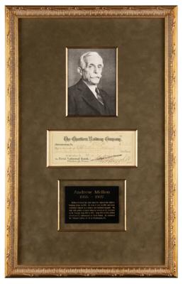 Lot #315 Andrew Mellon Signed Check
