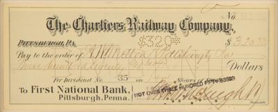 Lot #315 Andrew Mellon Signed Check - Image 2