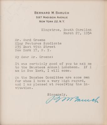 Lot #249 Bernard Baruch (2) Typed Letters Signed - Image 2