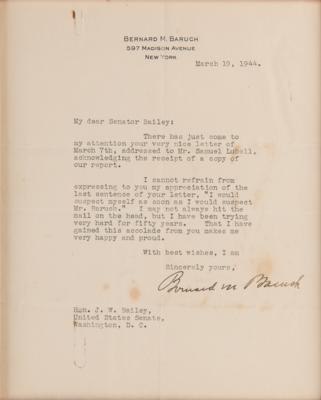 Lot #249 Bernard Baruch (2) Typed Letters Signed - Image 3