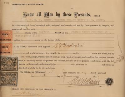 Lot #289 Hetty Green Estate Document - Image 2