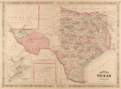 Lot #358 Texas Map by A. J. Johnson (c. 1860s) - Image 2