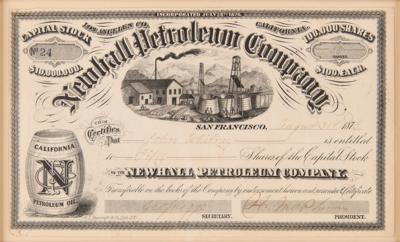 Lot #324 Newhall Petroleum Company Stock Certificate - Image 2