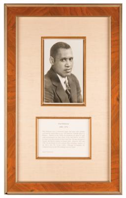 Lot #827 Paul Robeson Signed Photograph