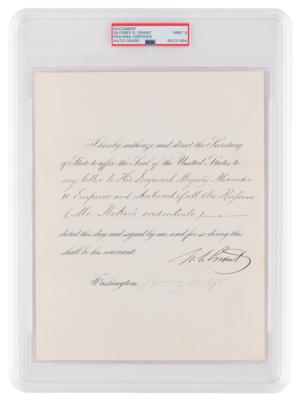 Lot #20 U. S. Grant Document Signed as President -