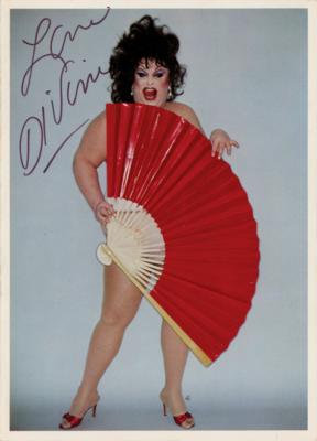 Lot #756 Divine Signed Greeting Card - Image 1