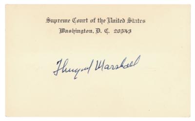 Lot #313 Thurgood Marshall Signature
