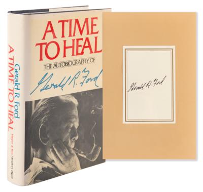 Lot #77 Gerald Ford (2) Signed Books - A Time to Heal and A Vision for America - Image 1