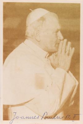Lot #206 Pope John Paul II Signed Photograph