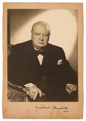 Lot #188 Winston Churchill Signed Photograph