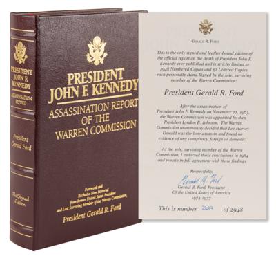 Lot #75 Gerald Ford Signed Limited Edition Book - President John F. Kennedy: Assassination Report of the Warren Commission - Image 1