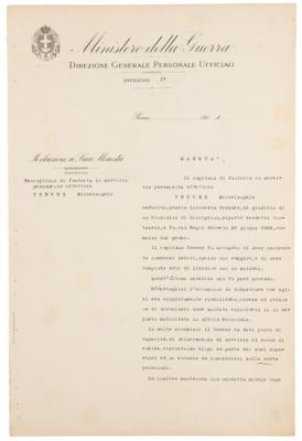 Lot #321 Benito Mussolini Document Signed - Image 2